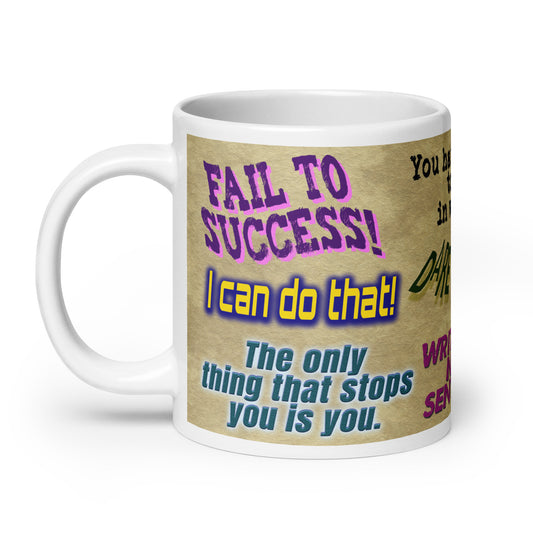Writing Inspiration White glossy 20 oz mug