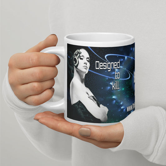 TBS White glossy mug