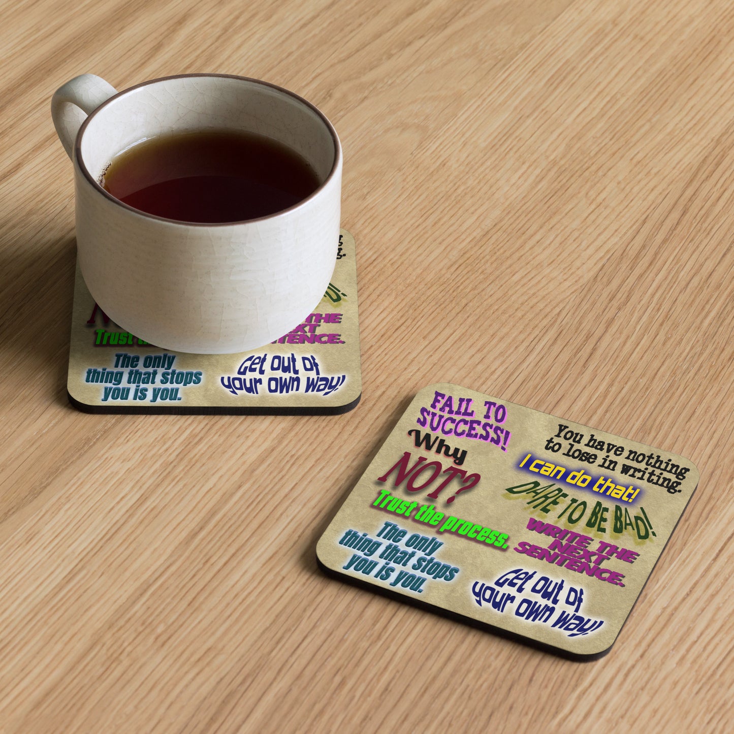 Writing Inspiration Cork-back coaster