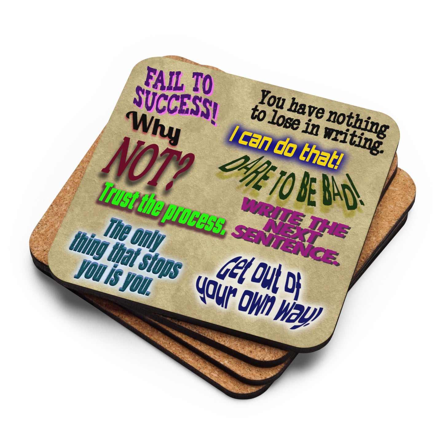 Writing Inspiration Cork-back coaster