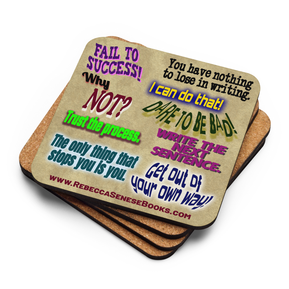 Writing Inspiration Cork-back coaster