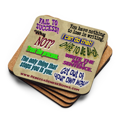 Writing Inspiration Cork-back coaster