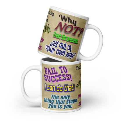 Writing Inspiration White glossy 20 oz mug