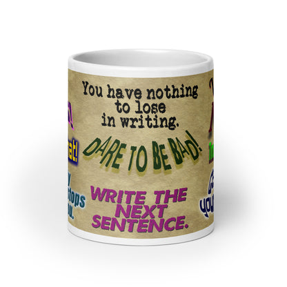 Writing Inspiration White glossy 20 oz mug