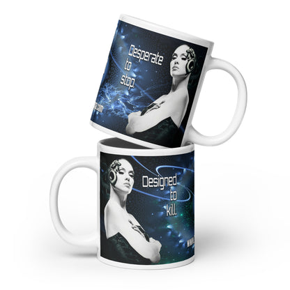 TBS White glossy mug